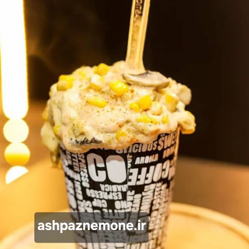 طرز تهیه ذرت مکزیکی با قارچ و پنیر پیتزا کشدار و خوشمزه به روش اختصاصی آشپز نمونه با طعم فست‌فودی حرفه‌ای